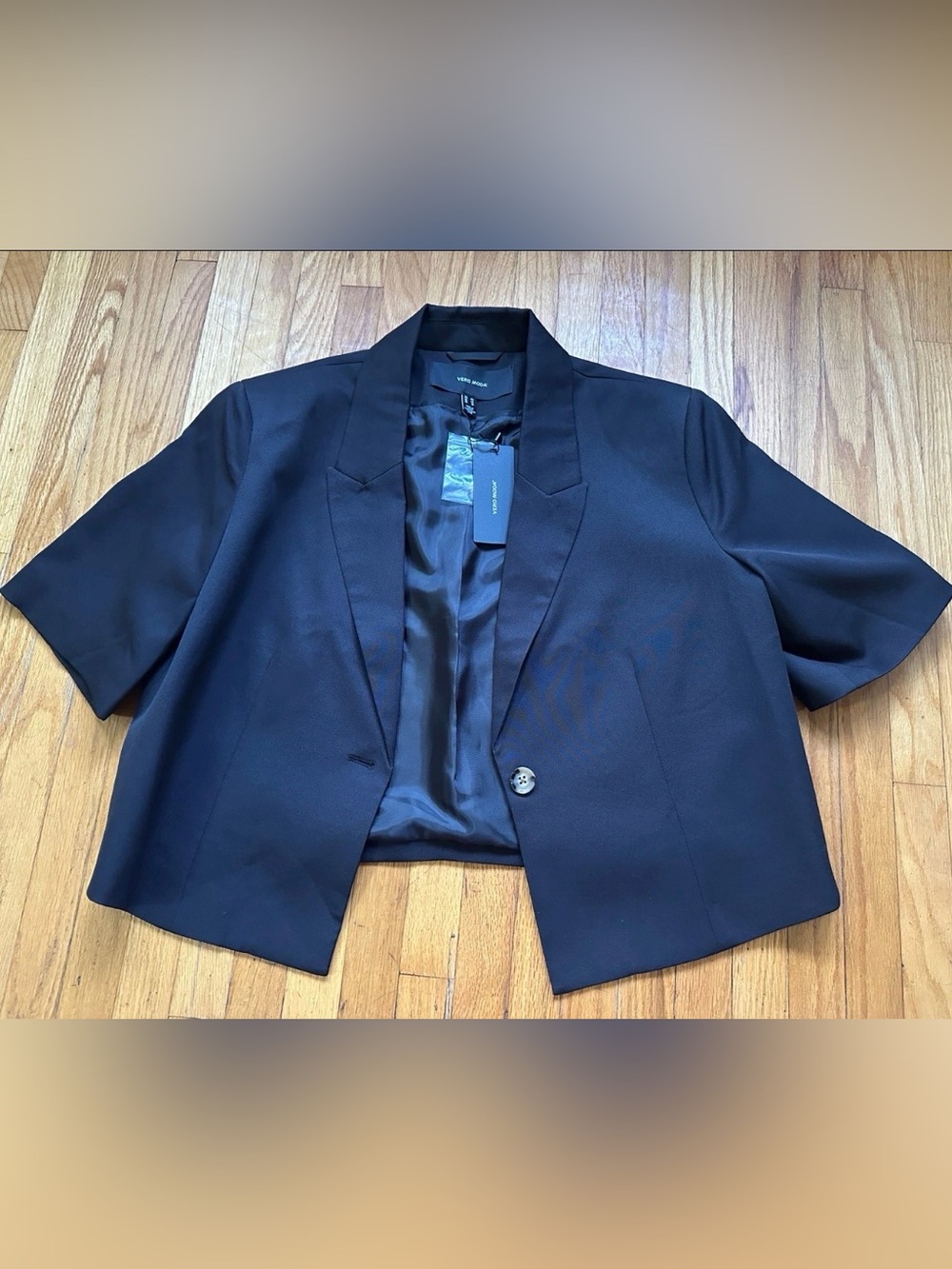 Vero Moda Women's Black Blazer US 10 EU 42 Single Button Tailored Jacket NWT